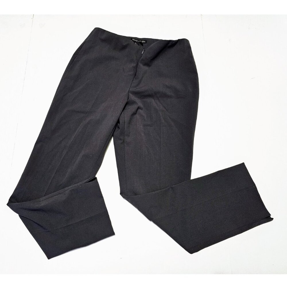 Peace Of Cloth Made In NY Gray Trouser Pants Career Work Size 4 Straight Leg